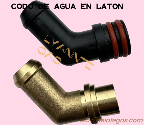 CODO DE AGUA DE LATÓN TOMASETTO AT09 ALASKA